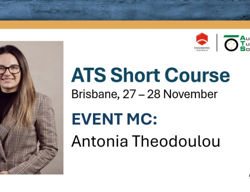 ATS Short Course – Spotlight on our MC: Antonia Theodoulou